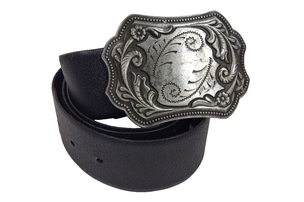 Women's Western Style Fashion Cowboy Belt With Silver Metal Buckle Halloween 40